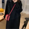 3090aa86f6f7a7eeccf4413d6e43d3fa.webp Double Breasted Wool Coat Women Free Size L100cm W52cm S58cm