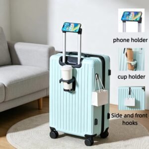 20/24/28 inch Travel Luggage Bags Suitcase Cup Holder Trolley Suitcase