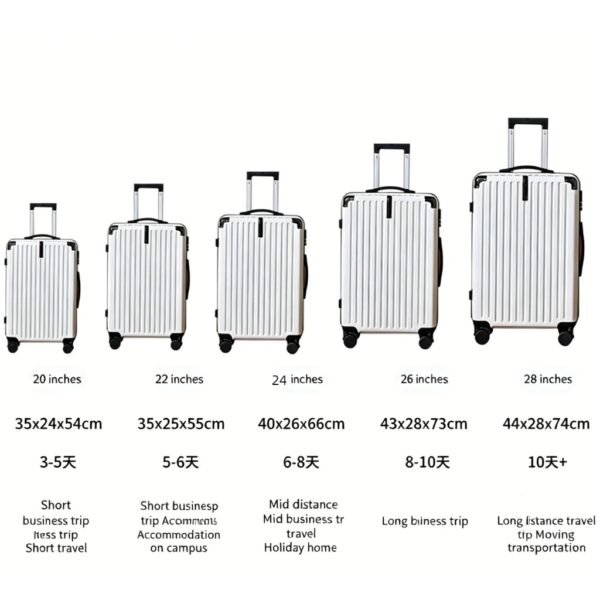 20/24/28 inch Travel Luggage Bags Suitcase Cup Holder Trolley Suitcase