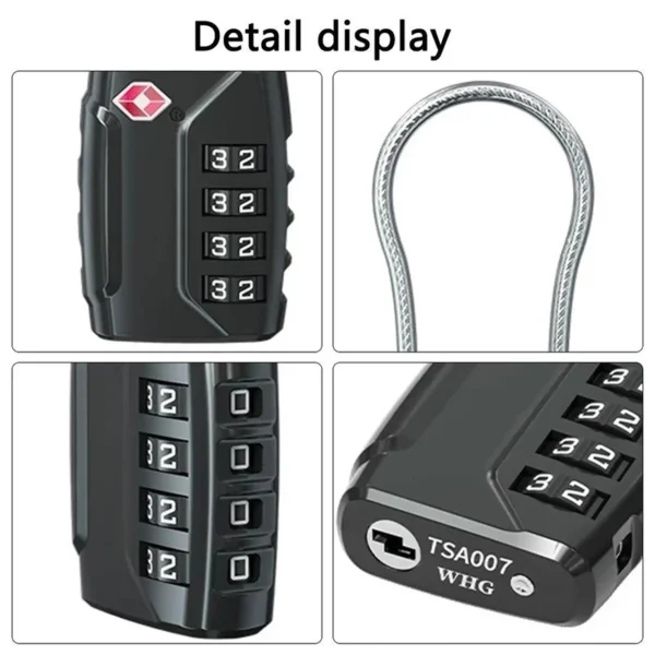 cn-11134207-7r98o-ltoq2nj6bf19ad.webp KIPRUN TSA Approved 4 Digit Combination Cable Travel Lock