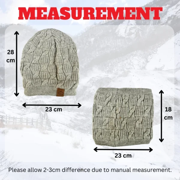 my-11134207-7r98q-lsays8vtiubb25.webp Woolen Beanie Hat Scarf Set Free Size