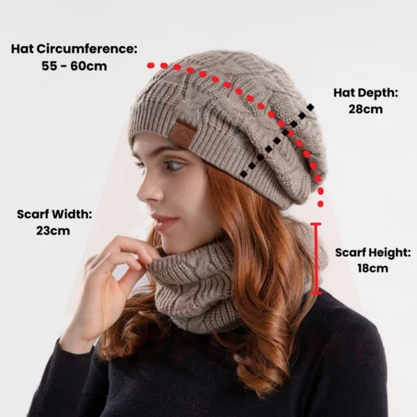 my-11134207-7r98s-lsays8vtiuck04.webp Woolen Beanie Hat Scarf Set Free Size