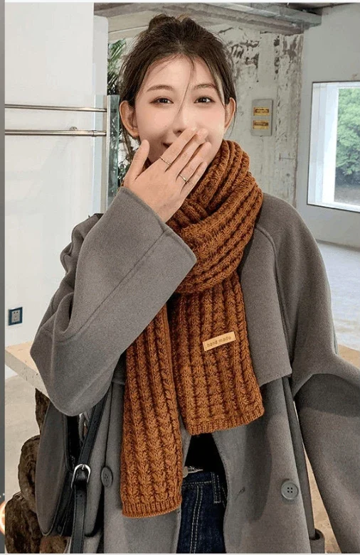 my-11134207-820ld-mf0tbuj37gum54.webp Knit Winter Scarf Free Size L190cm W22cm