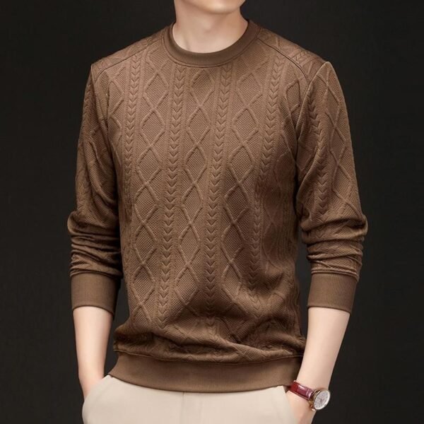 Men Cable Knit Sweater Free Size L68cm W56cm S60cm