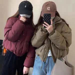 sg-11134201-7rbn9-lm9y4xoir1e865.webp Random Korean Short Puffer Coat Women Free Size L52cm W56cm S58cm