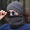 Wool Beanie Hat Scarf Set Free Size Hat 26cm Scarf 45cm