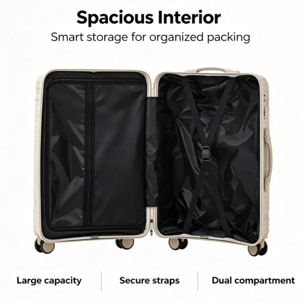 Lightweight Polypropylene Cabin Size Luggage 62cm